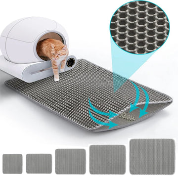 Waterproof Double-Layer Cat Litter Mat – Traps Litter & Protects Floors