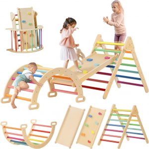 Pikler Triangle Climber with Slide